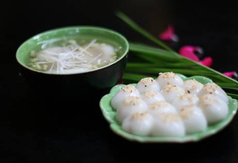 Delicious food made from glutinous rice flour